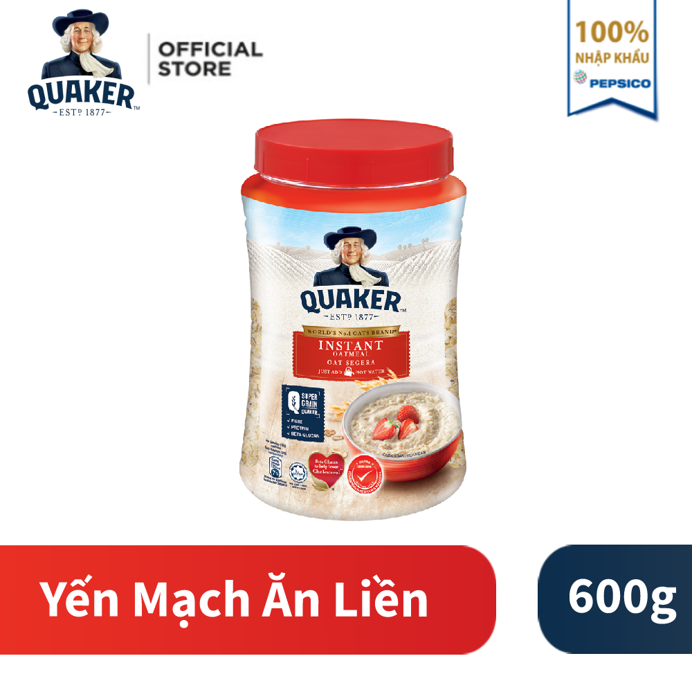 Yến mạch ăn liền Quaker hũ 600gr