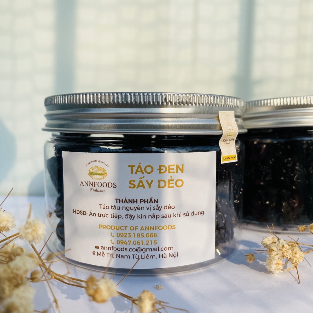 Táo Đen Sấy Dẻo Táo Tàu Đen Sấy Dẻo Không Đường Loại 1 Ăn Vặt Chốt Cho Sức Khỏe  - Annfoods