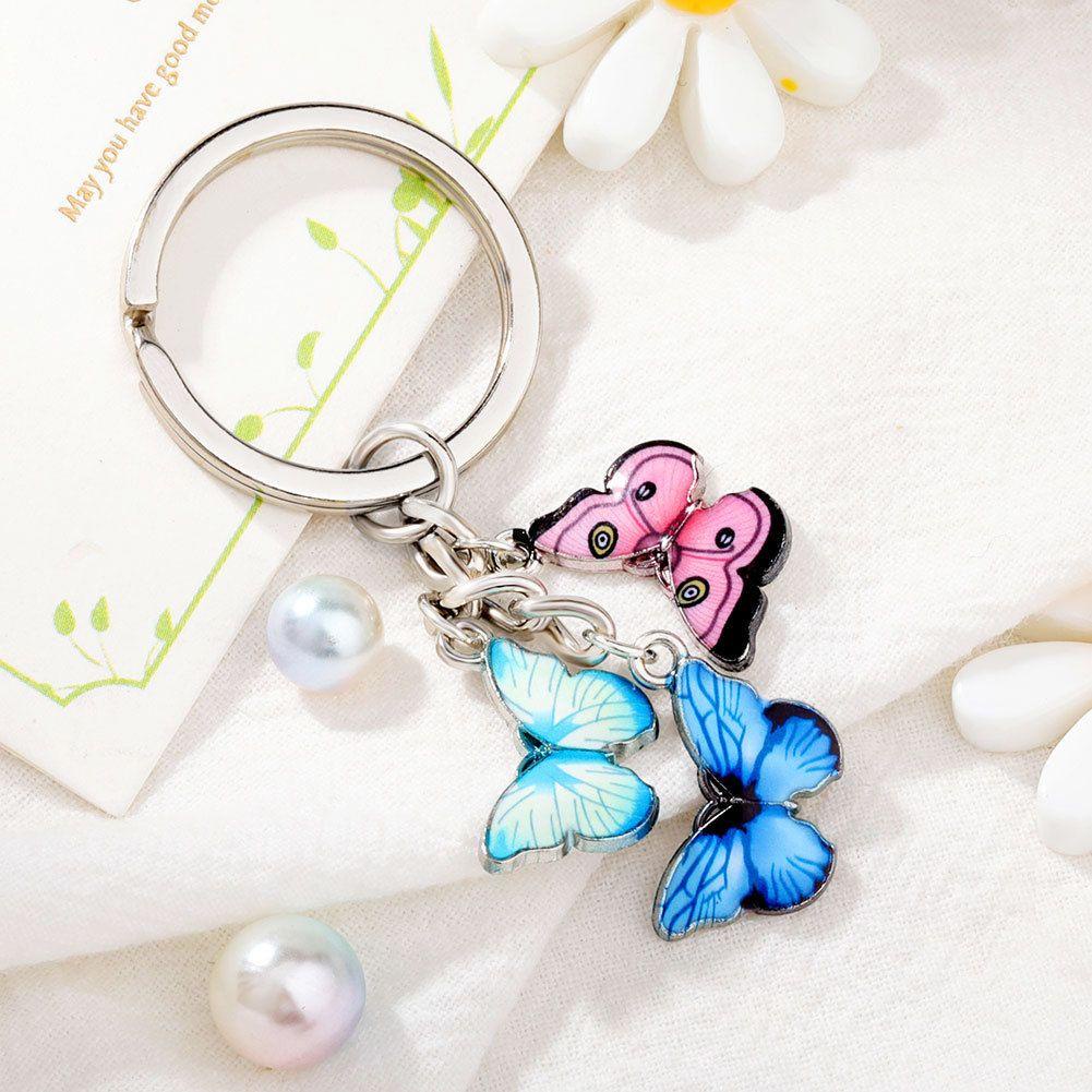 CHOOKEY Móc Khóa Bướm Hợp Kim Nhiều Màu Charms