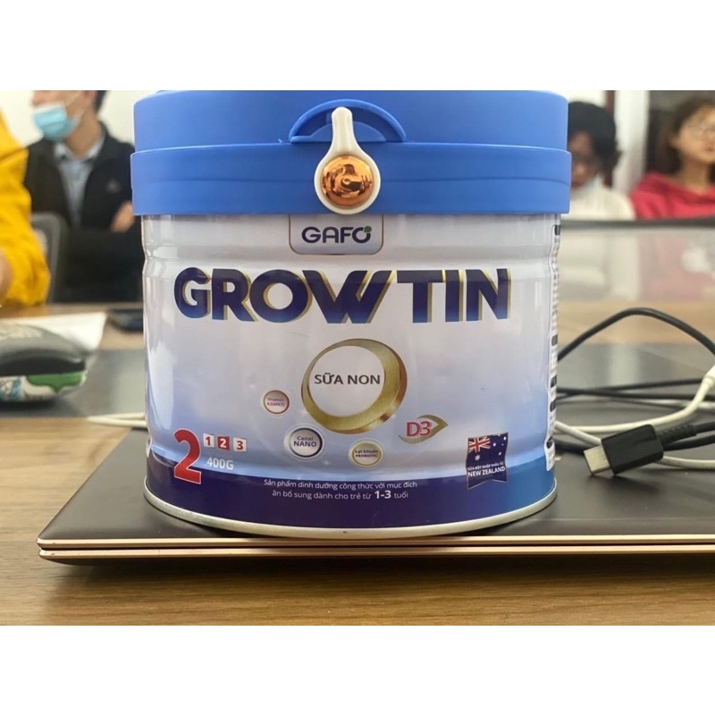 Sữa bột GROWTIN 2: Sữa công thức với mục đích ăn bổ sung dành cho trẻ từ 1-3 tuổi (Lon 400g)