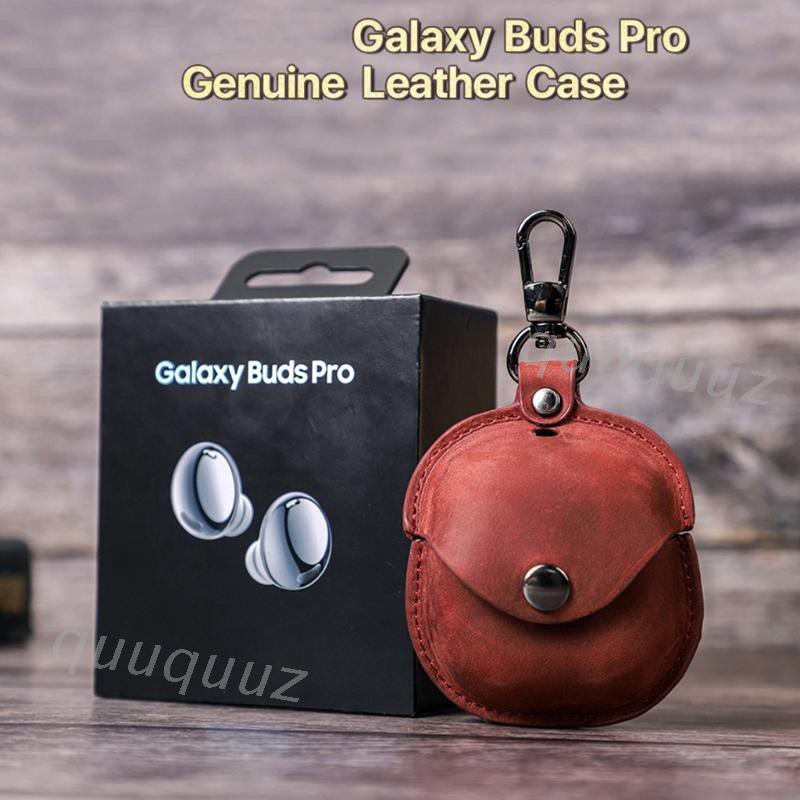 Vỏ bảo vệ hộp sạc tai nghe Galaxy Buds Pro bluetooth bằng da PU có móc khóa tiện lợi