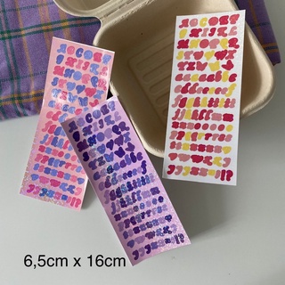 Sticker chữ và số dùng để trang trí