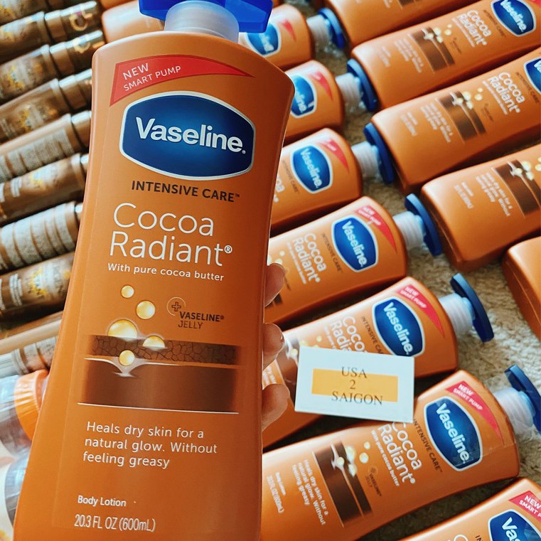 Vaseline Dưỡng Ẩm Toàn Thân Cocoa Radiant Body Lotion 600ML