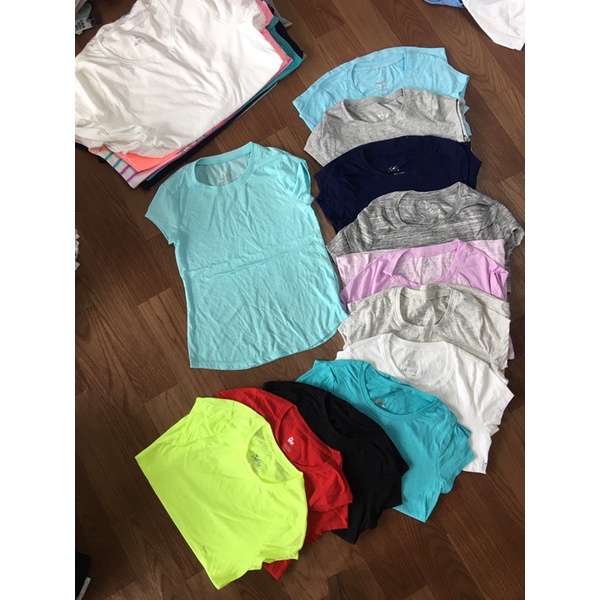 Thanh lí mã áo phông trơn cotton bé gái nhỡ