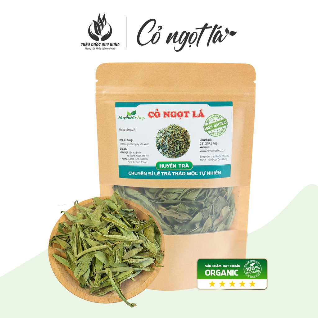 Trà cỏ ngọt nguyên lá sấy khô nguyên chất - Trà thảo mộc giảm cân tự nhiên, an toàn cho sức khỏe - Huyền Hà Shop
