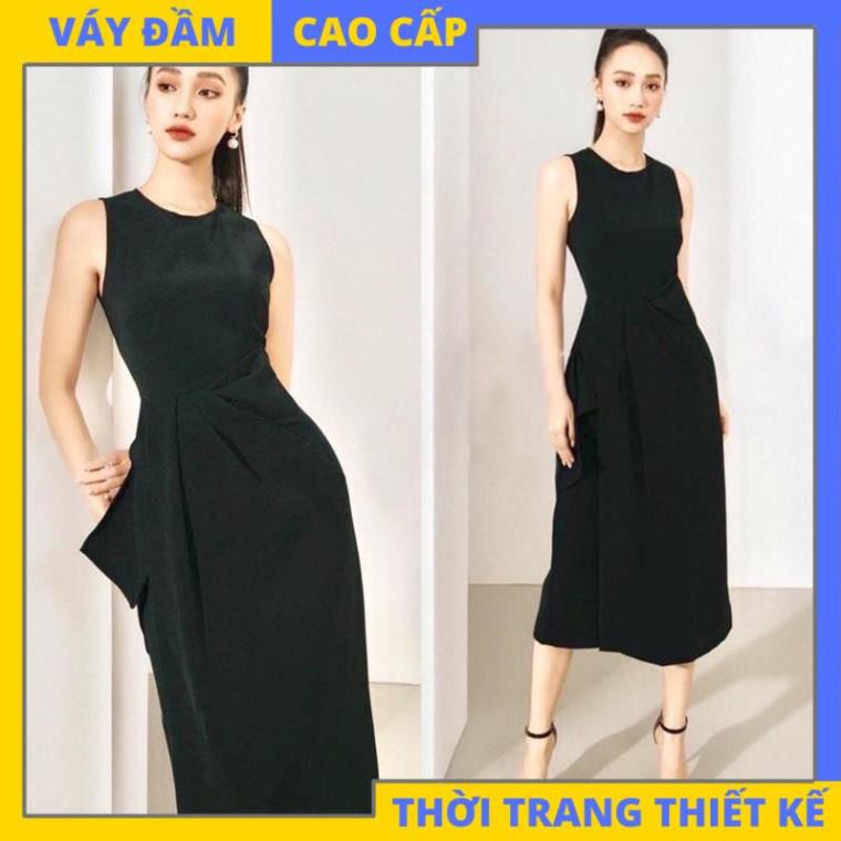 Đầm sang trọng đầm dự tiệc nơ eo dáng suông vạt chéo tuyết mưa đi chơi công sở [HÀNG THIẾT KẾ CAO CẤP]