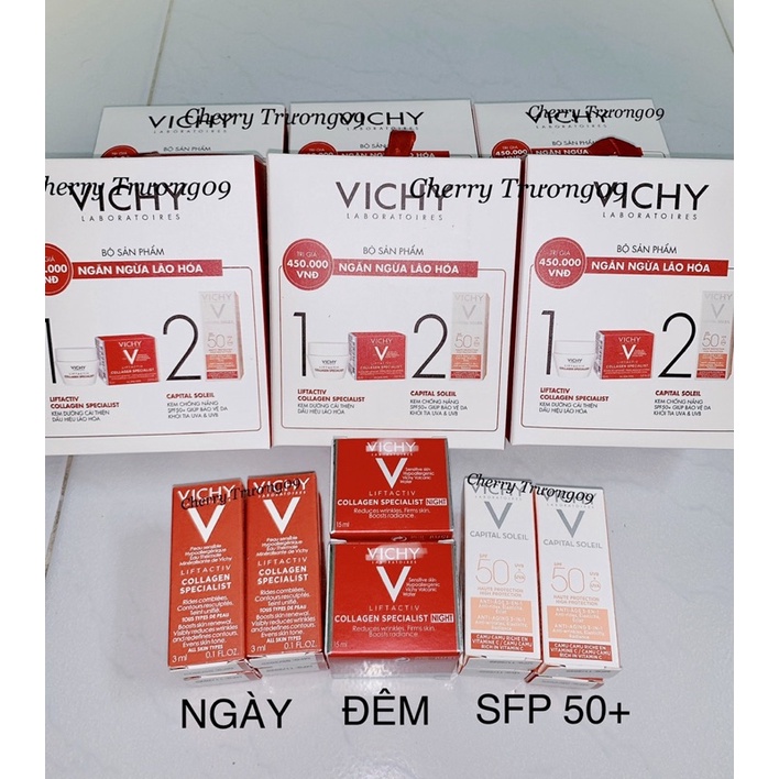 Kem Dưỡng Vichy Collagen Chống Lão Hoá, Da Đều Màu Ngày/Đêm