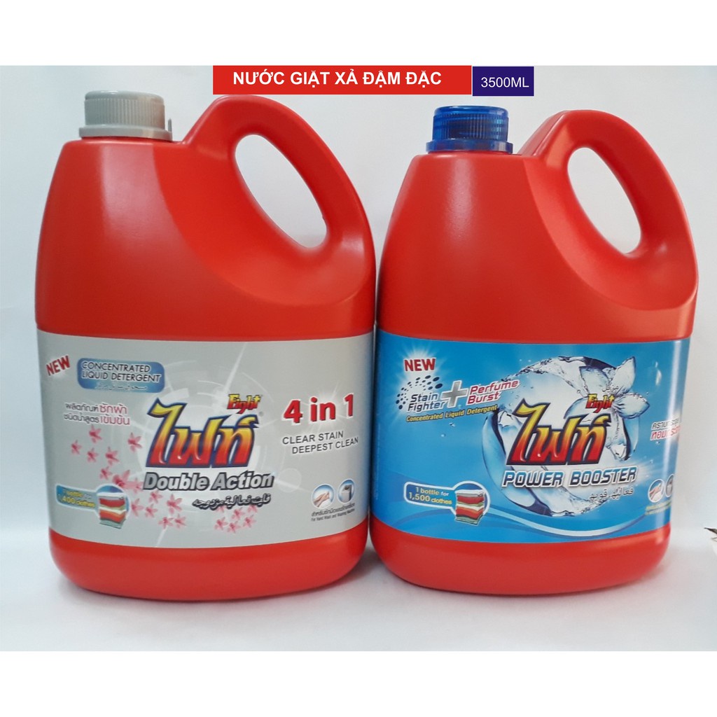 [ĐỐNG ĐA, HN - HỎA TỐC] Nước giặt đậm đặc FIGHT 3500ml Thaid Lan 4 trong 1 Lion xả vết bẩn cúng đầu thơm lâu trắng k