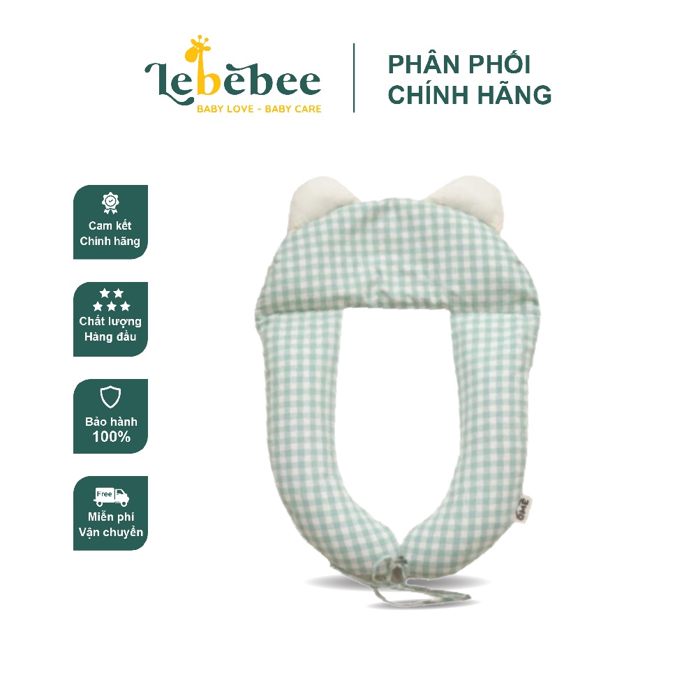 Gối chặn vỏ đỗ chữ U OME họa tiết caro giúp bé ngủ ngon – Lebebee