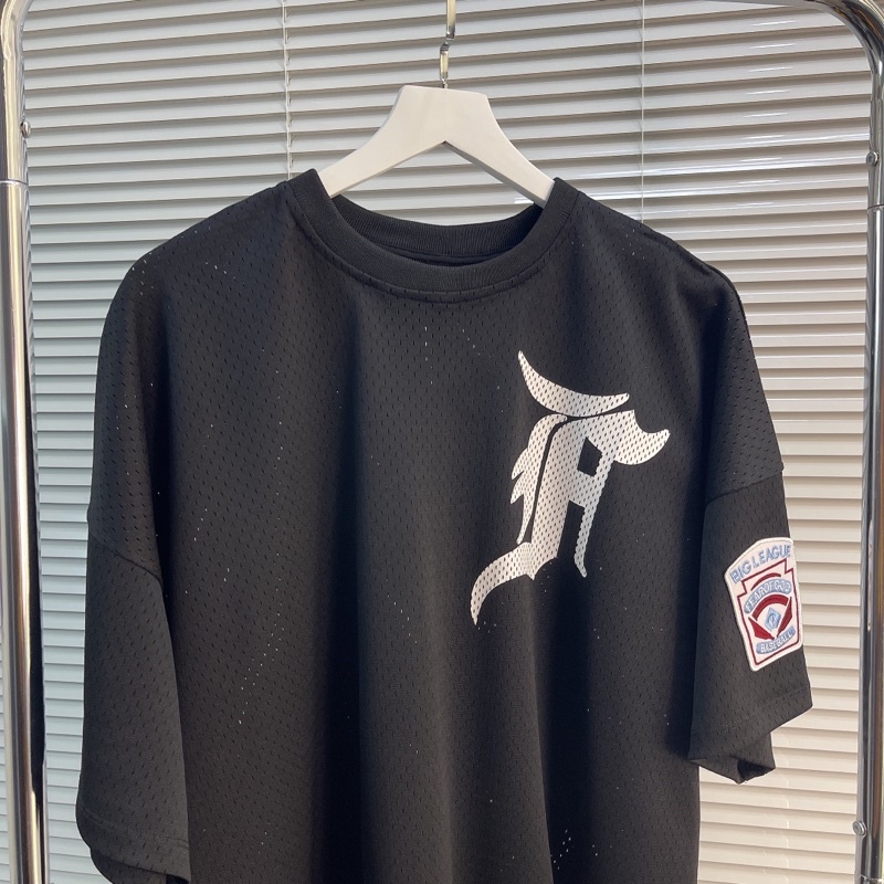 ⚡️ - Áo mesh tee Fear of God Mesh Batting Practice Jersey Black, áo bóng chày FOG