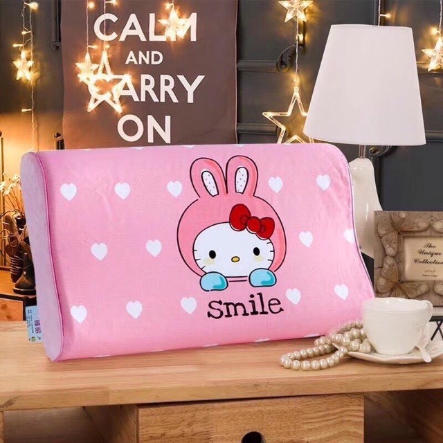 Gối đầu cao su cho bé họa tiết dễ thương cho bé trên 2 tuổi