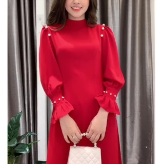 Áo dài tay cách điệu, đính hạt