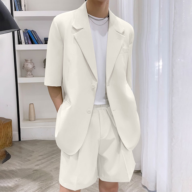 Set đồ vest ngắn tay màu sắc thời trang lịch lãm dành cho nam