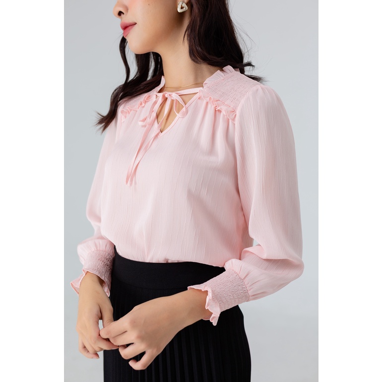 ÁO KIỂU PHỐI NƠ BÈO 5705