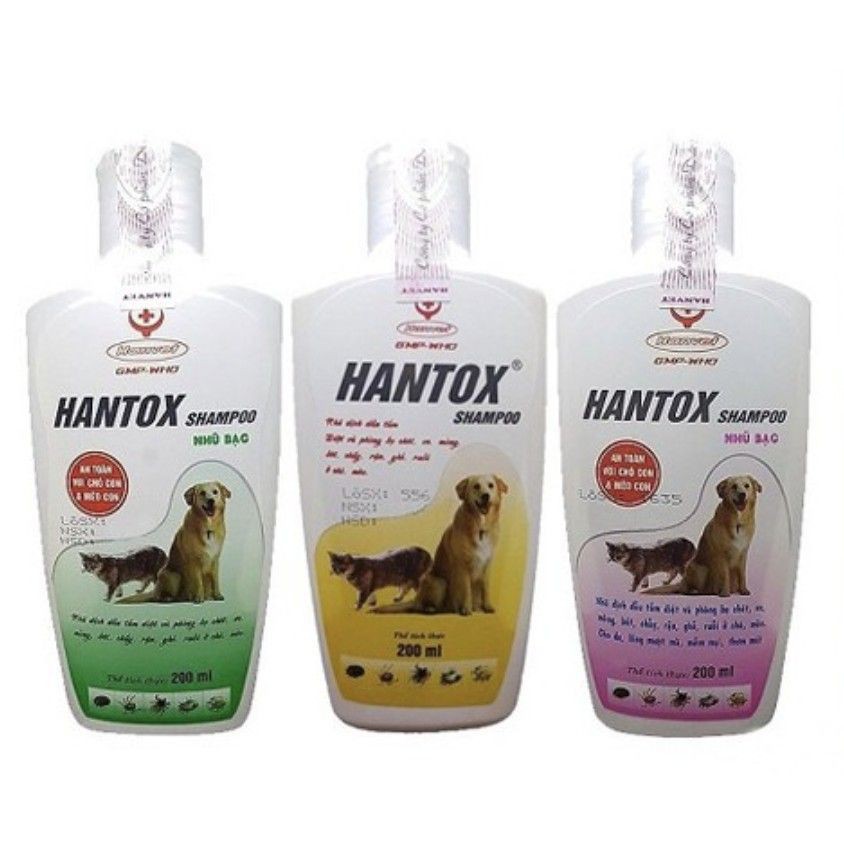 Sữa tắm Hantox 200ml diệt bọ chét ve rận trên chó mèo