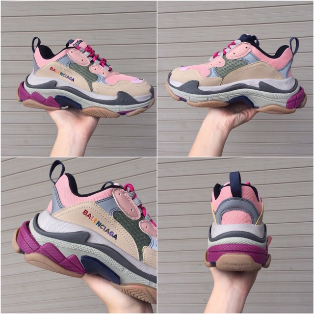 | Ảnh Thật | Giày Balen Trip S Hồng Xám