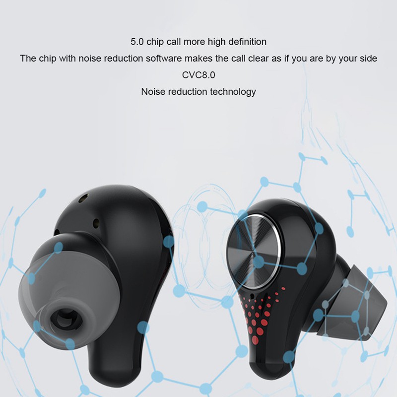 Tai Nghe Bluetooth Tws 5.0 Màu Đen | BigBuy360 - bigbuy360.vn
