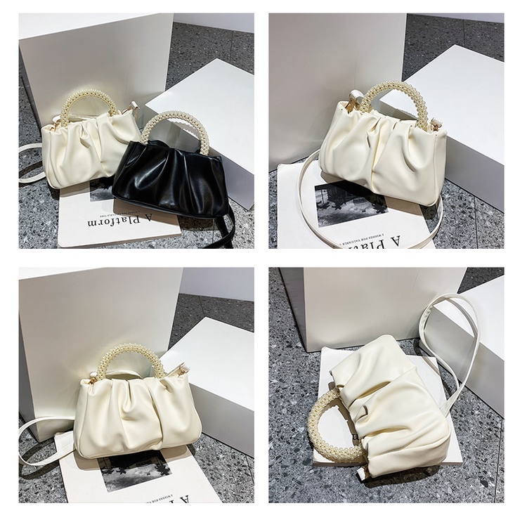 Túi Xách Đeo Vai Kiểu Vuông Nhỏ Xếp Ly Thời Trang Hàn Quốc Đơn Giản