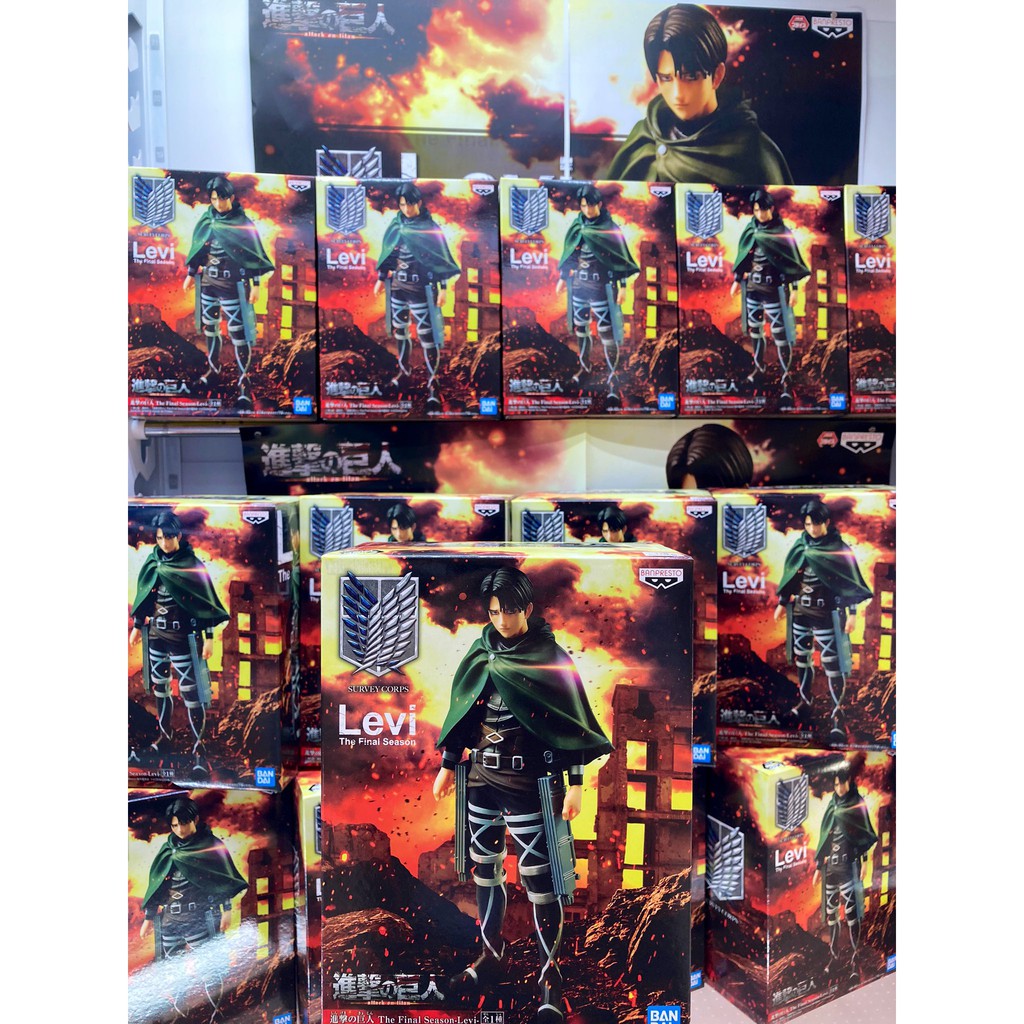 Mô hình chính hãng LEVI - Anime ATTACK ON TITAN  - hãng BANPRESTO