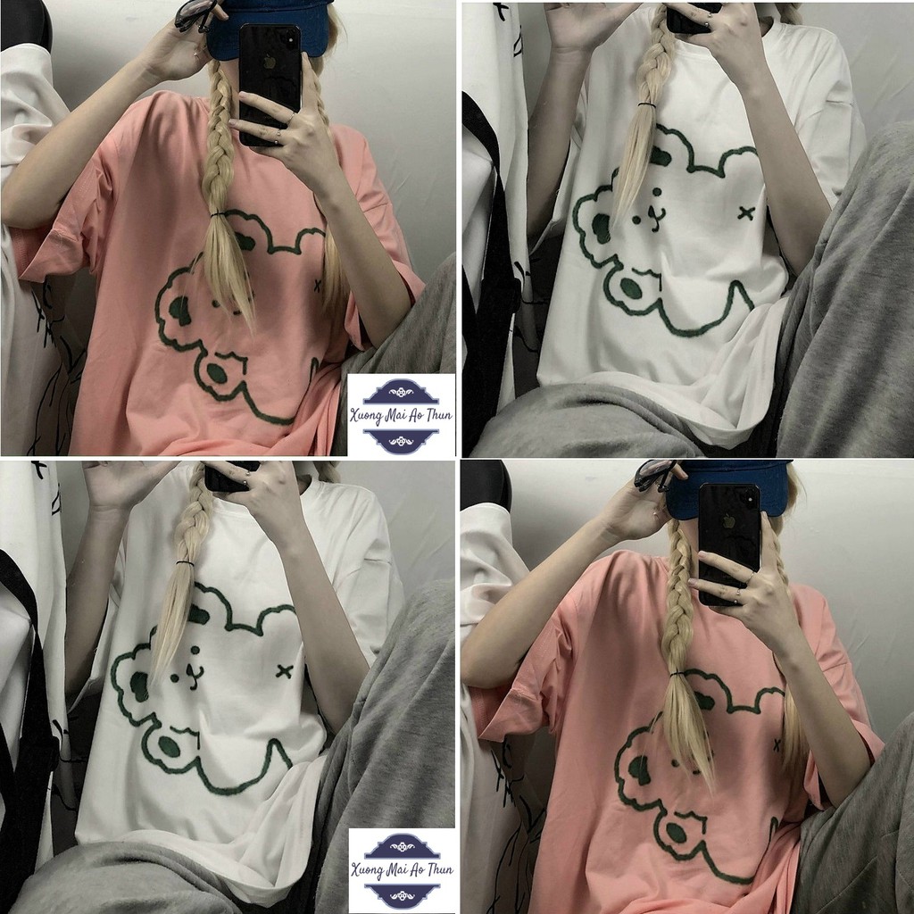 Áo phông form rộng tay lỡ unisex - Áo thun chú cún in siêu chất - Sỉ áo thun số lượng lớn