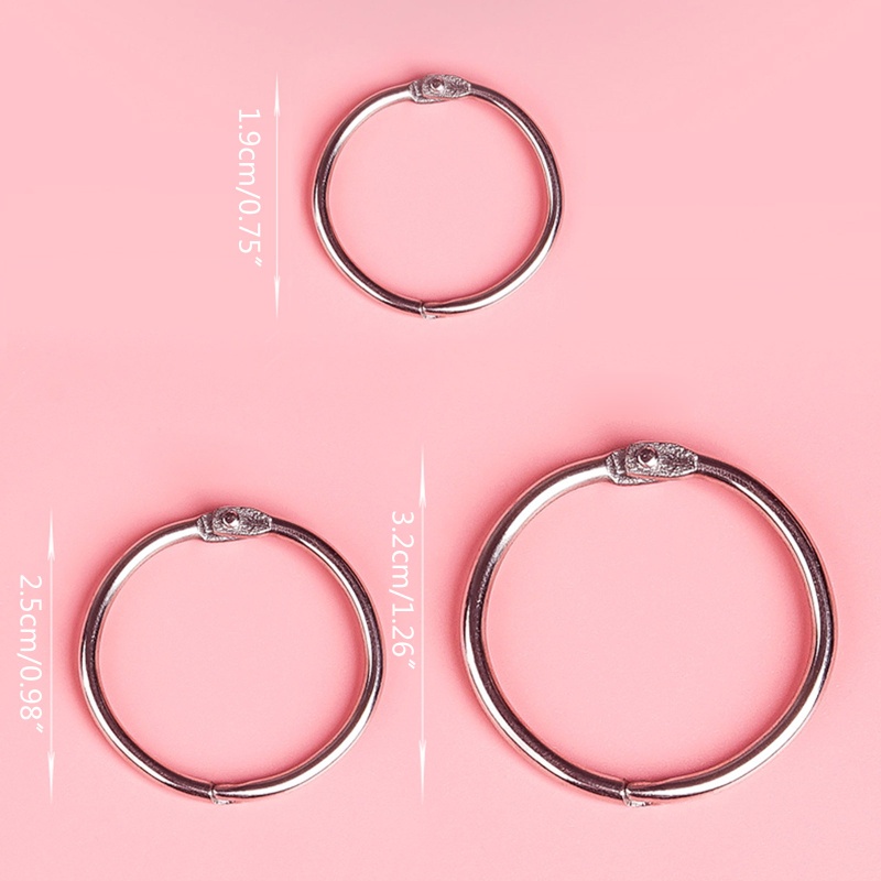 Set 30 / 50 Vòng Kim Loại Làm Thẻ Sổ Lưu Niệm DIY