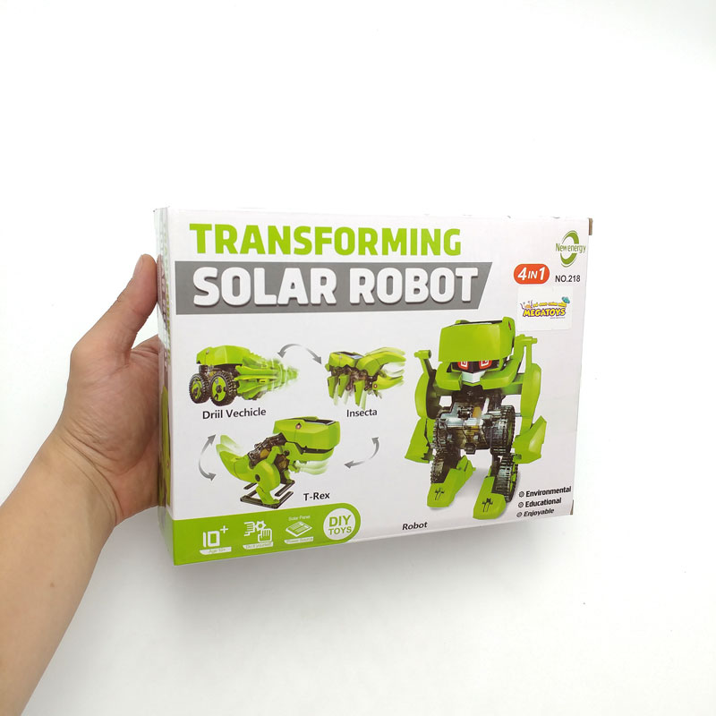 Đồ Chơi Giáo Dục STEM - Lắp Ráp Robot Khủng Long Biến Hình Chạy Bằng Năng Lượng Mặt Trời 218 - New Energy