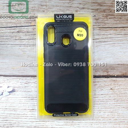 Ốp lưng Samsung M20 Likgus chống sốc vân kim loại
