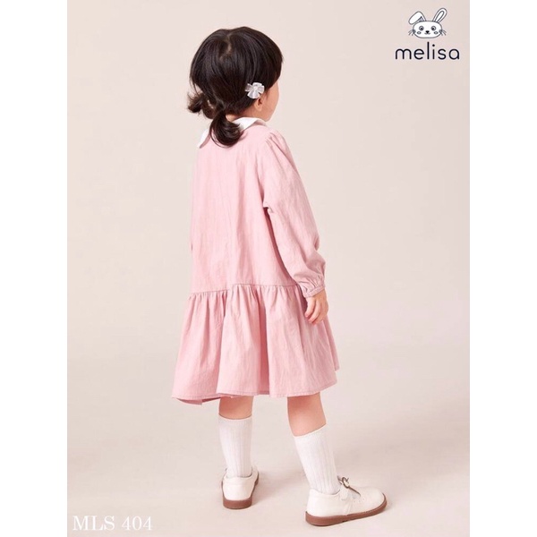 Váy melisa cổ thêu bé gái 1-10y