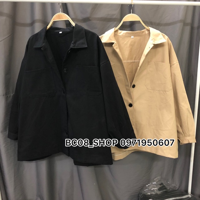 Áo khoác KAKI JACKET Tay Phồng unisex 2 màu