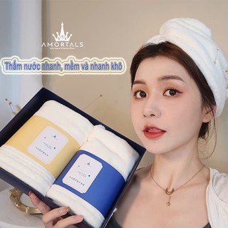 Khăn lông trùm đầu AMORTALS làm tóc khô nhanh