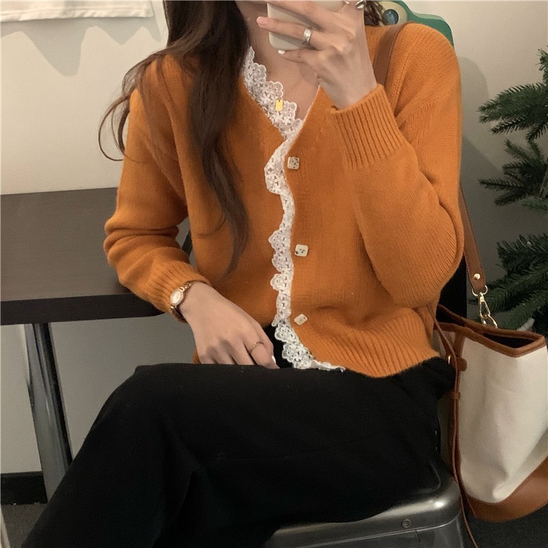 Áo Cardigan Len đan nữ Dài tay Form rộng Giữ ấm Thu Đông Ulzzang Hàn Quốc Áo Cardigan Len đan nữ tay dài Thời trang | BigBuy360 - bigbuy360.vn