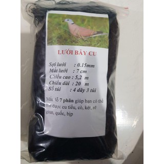 20m Lưới 7 Phân Bẫy Chim cu tiểu, cò, két, rẽ giun, quốc, bịp
