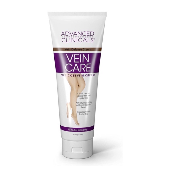 Kem hỗ trợ giãn tĩnh mạch ADVANCED CLINICALS Vein Care Varicose 237ml USA
