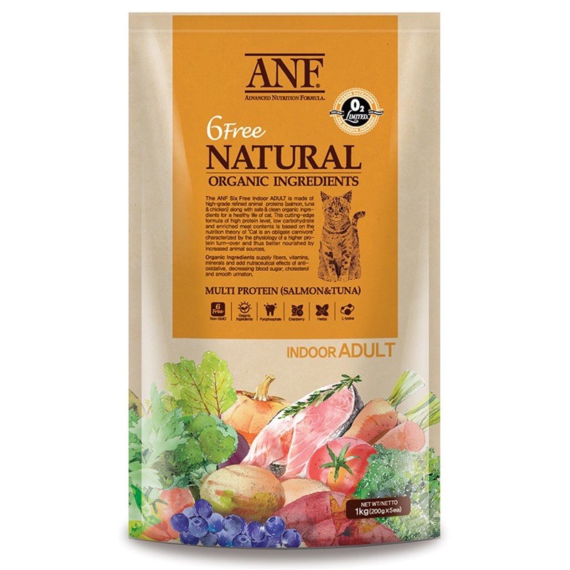 Hạt ANF 6Free Indoor Adult Mèo lớn Gói 200-400gr