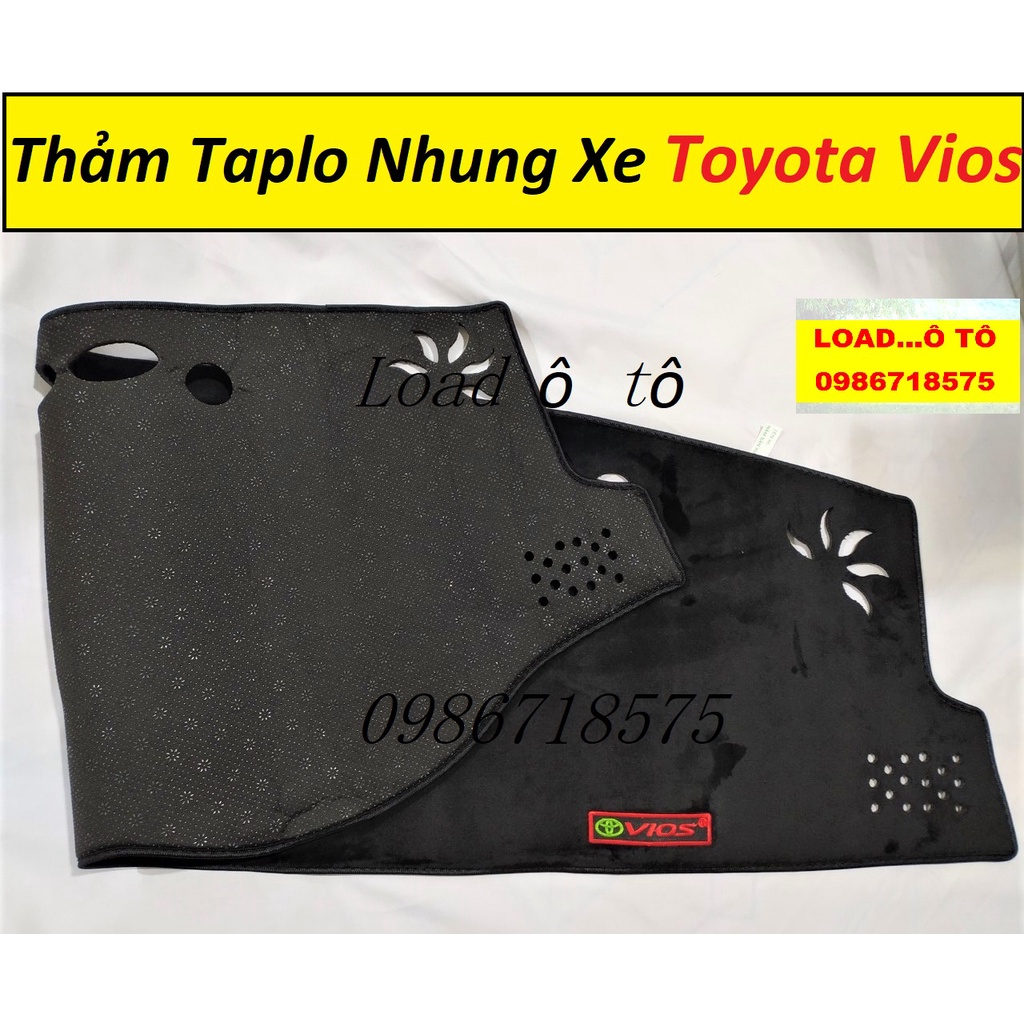 Thảm Taplo Nhung, Da Carbon Toyota Vios 2022- 2014(có lớp chống trượt)