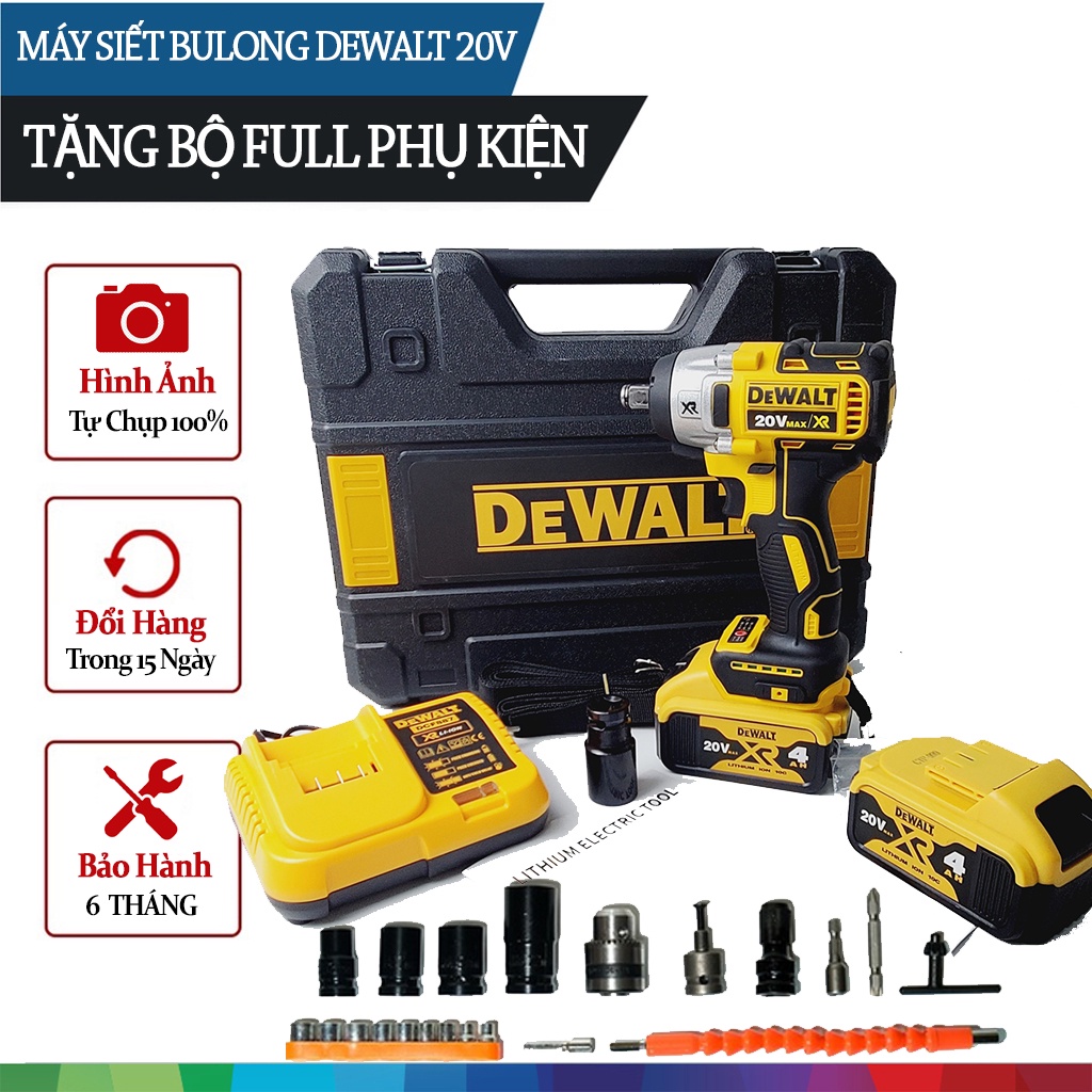 Máy Siết Bulong Dewalt 20V MAX DCF 887 Tặng Full Phụ Kiện