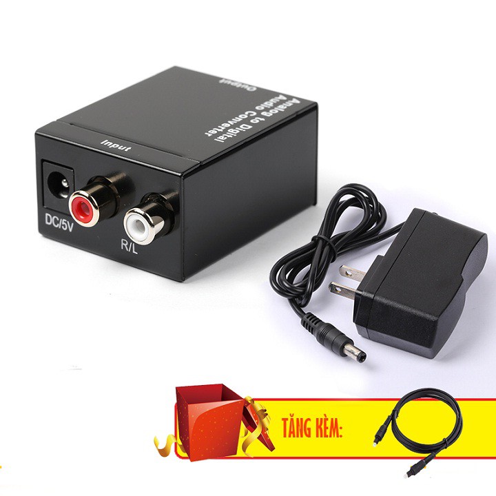 Bộ chuyển đổi Optical Audio to RCA Audio Tặng kèm Cáp Quang