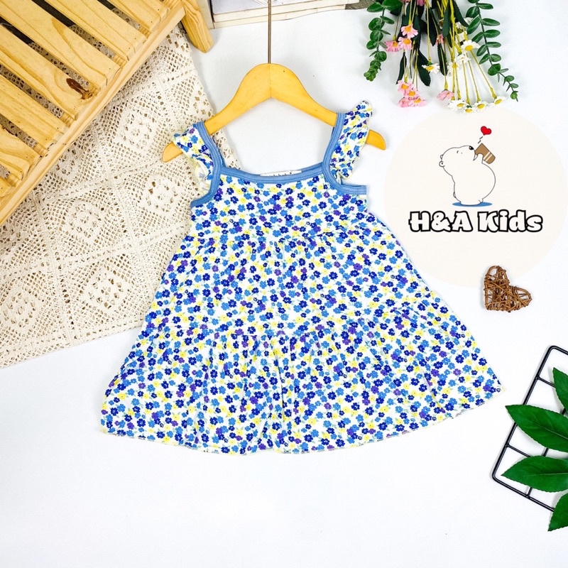 [8-20kg]Váy đầm bé gái họa tiết bông hoa - HÀNG CHÍNH HÃNG cho bé Size 80-130