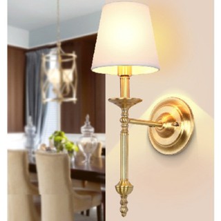 Đèn gắn tường phòng ngủ xi vàng chao vải chưa bao gồm bóng đèn GT-3000, GT-3001, GT-3002, GT-3003, GT-430 AL