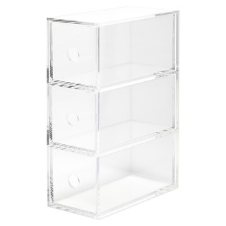 HỘP MICA - 3 HỘC KÉO 8,7x17x25,2cm NHẬT BẢN