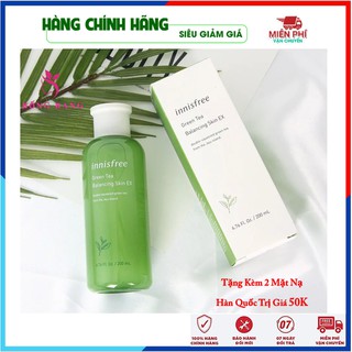 [Chính Hãng Hàn Quốc] Nước hoa hồng trị mụn - Nước hoa hồng dưỡng da chiết xuất từ trà Xanh Innisfree EX 200ml