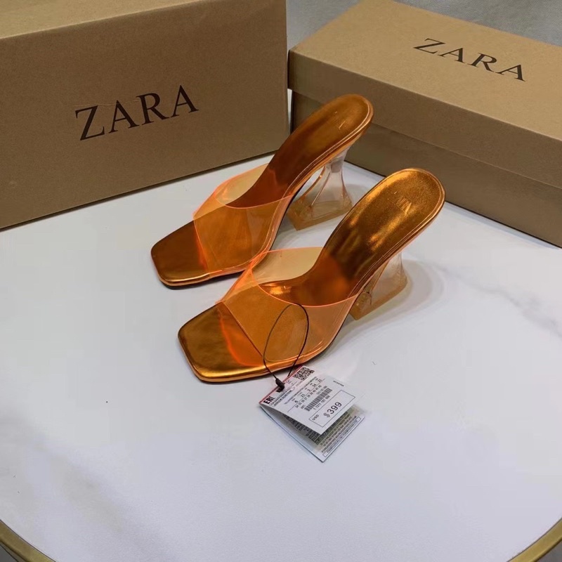 Guốc loe zara quai mica fullbox