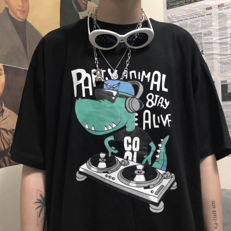 Áo thun 194SHOP Unisex form rộng vải coton dày dặn, co dãn - phong cách Ullzzang - CÁ SẤU