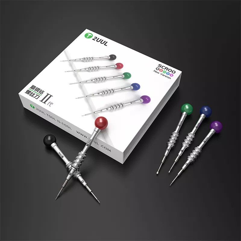 Bộ tô vít 2UUL 5 cây (3,4,5,6 cạnh và 2 tầng) đầu tròn