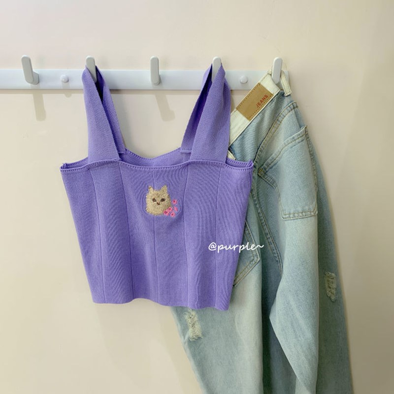 Áo Thun Dệt Kim Thiết Kế Đơn Giản Thời Trang 6 Màu Lựa Chọn