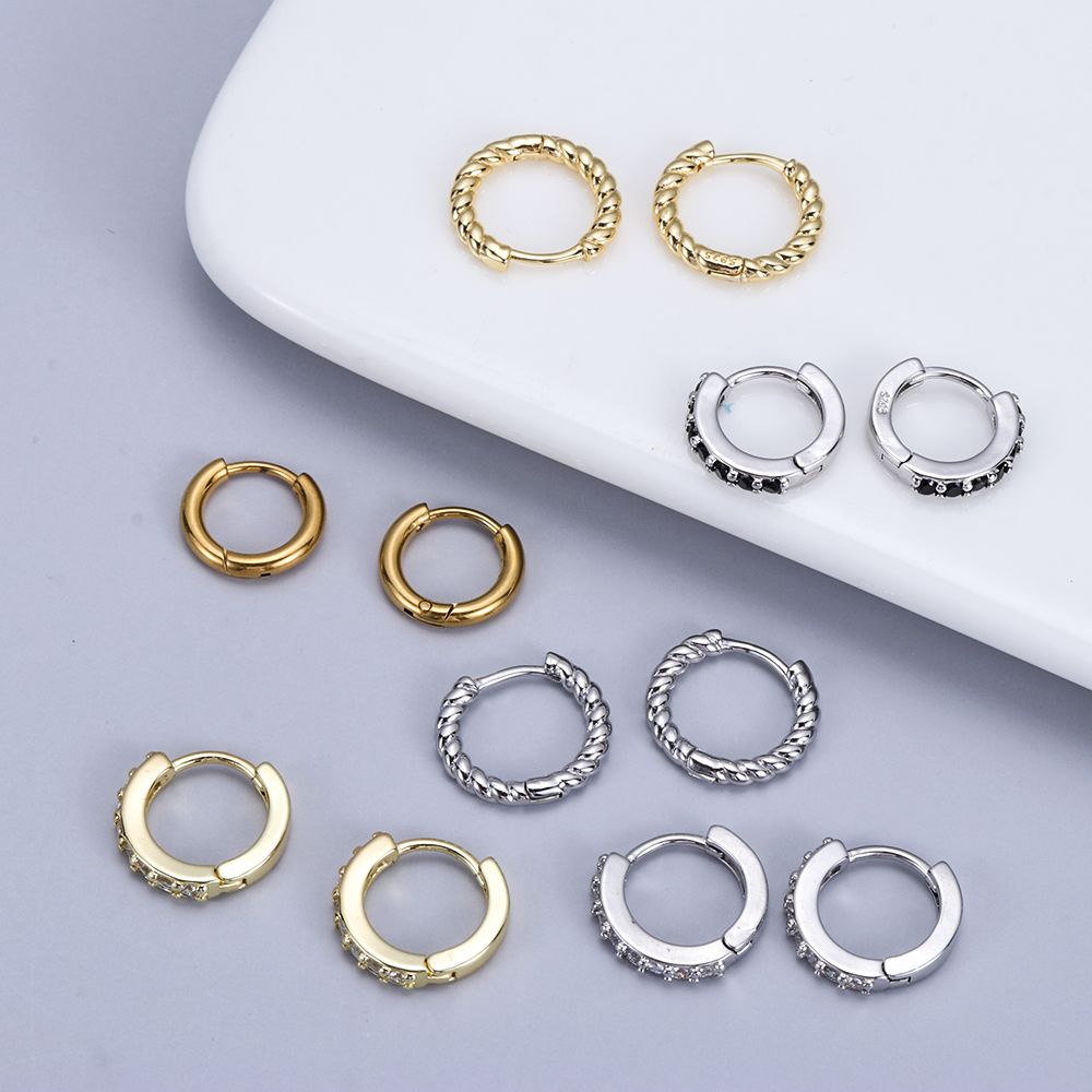 Khuyên Xỏ Mũi Đính Đá Zircon Màu Xanh Dương Thời Trang Cho Nam Và Nữ