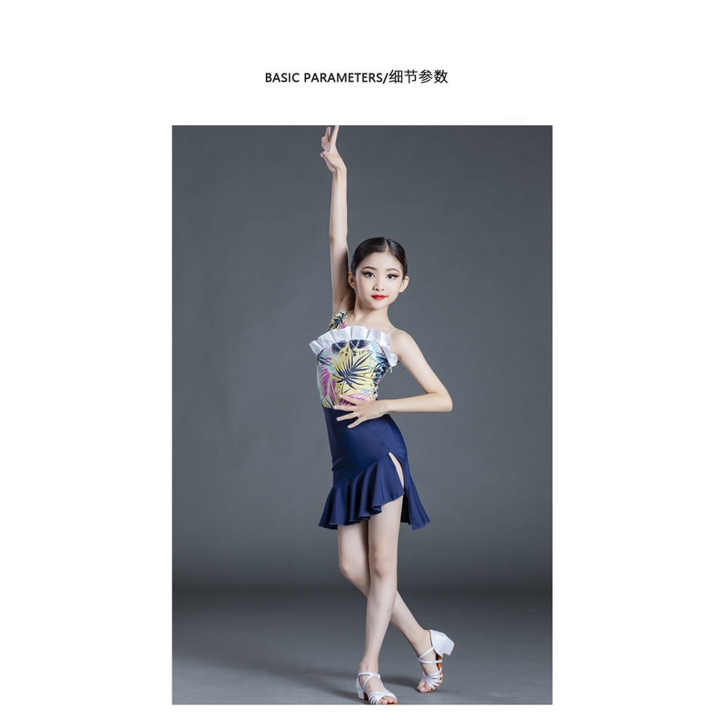 Đầm Nhảy Latin Hai Dây Thời Trang Mùa Hè Cho Bé Gái