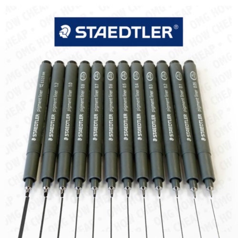 Bút lông kim dạ kim đi nét kỹ thuật Staedtler Đức mực ĐEN.