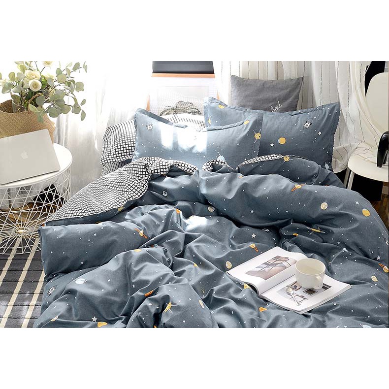 Bộ Chăn Ga Gối Cotton 3D Cầu Vồng - Drap trải giường Mịn Decor | BigBuy360 - bigbuy360.vn