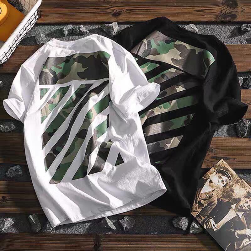 Áo thun nam nữ form rộng tay lỡ Camo rằn ri trắng đen áo thun unisex tay lỡ form rộng [HÀNG TỐT- HÌNH IN TO]